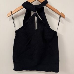 Banana Republic Black Halter Sweater Top